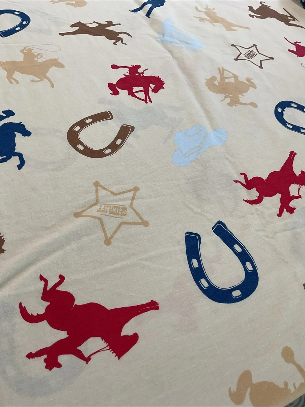 Twin cowboy sheet set. Yeehaw!